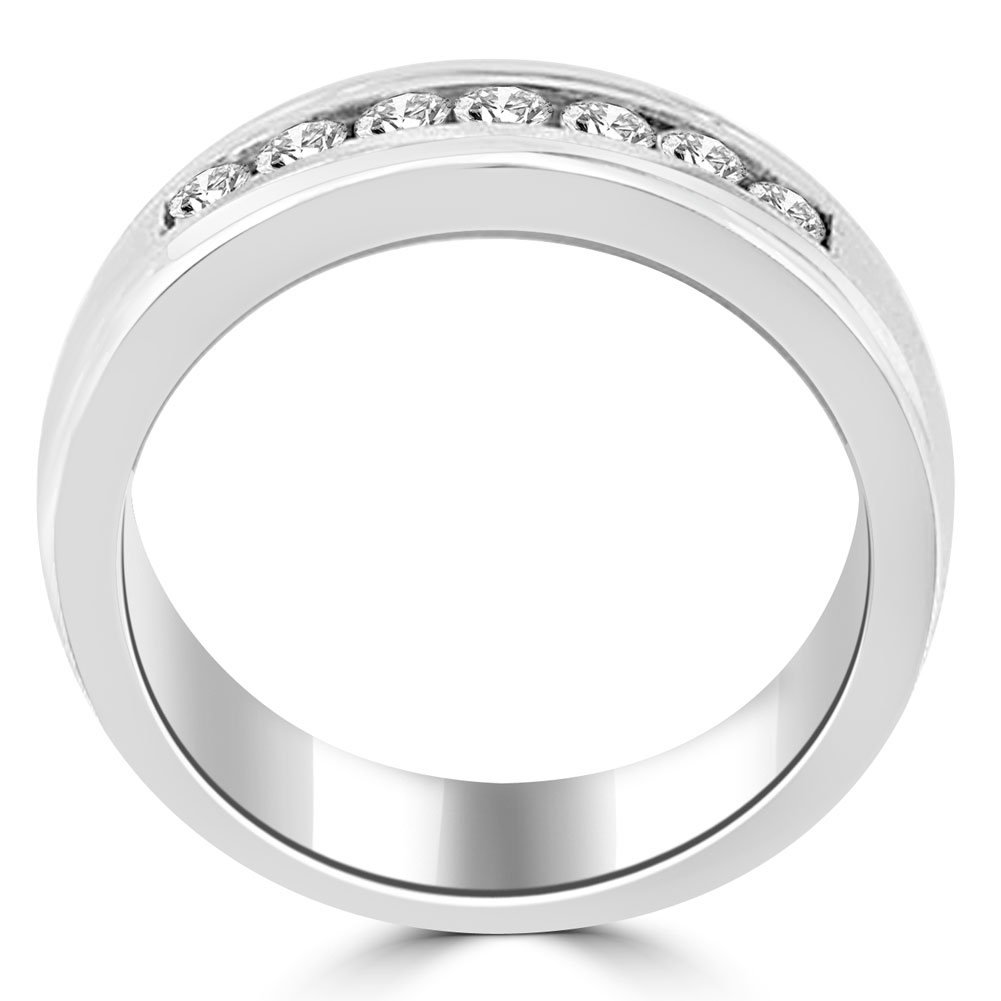 Madina Jewelry 0.66 ct Men's Round Cut Diamond Wedding Band in Platinum
