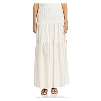 Significant Other Womens Ivory Tie Maxi Skirt 10