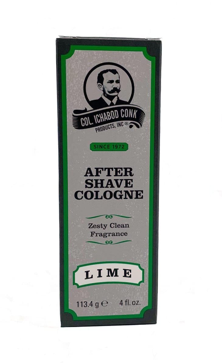 Colonel Ichabod Conk Lime After Shave Cologne 4 Fl. Oz. Glass Bottle Aftershave