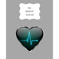 My Medical Journal: Record all your medical details, medication, jabs, hospital appointments, treatment and more. Track your health & lifestyle. Grey with heart wave design My Medical Journal: Record all your medical details, medication, jabs, hospital appointments, treatment and more. Track your health & lifestyle. Grey with heart wave design Paperback