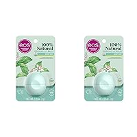 eos 100% Natural & Organic Lip Balm- Sweet Mint, Dermatologist Recommended, All-Day Moisture, Made for Sensitive Skin, Lip Care Products, 0.25 oz (Pack of 2)