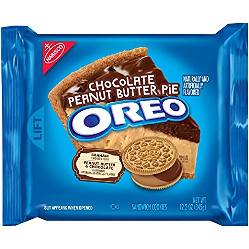 Oreo Chocolate Peanut Butter Pie Sandwich Cookies, 12.2 Oz (Pack of 2)