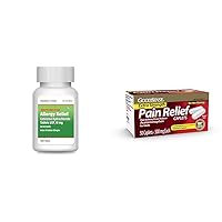 HealthCareAisle Allergy Relief Cetirizine 10mg 500 Tablets and GoodSense Extra Strength Pain Relief Acetaminophen 500mg 50 Caplets