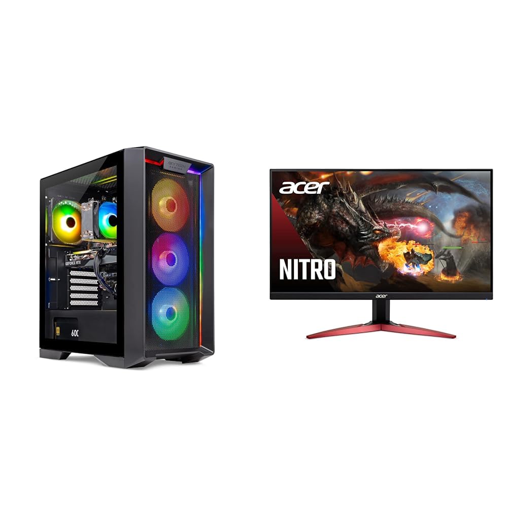 Skytech Gaming Nebula Gaming PC Desktop – Intel Core i5 13400F 2.5 GHz & Acer Nitro KG241Y Sbiip 23.8” Full HD VA Gaming Monitor | AMD FreeSync Premium Technology 1ms