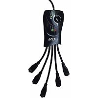 Accell Power Flexible Surge Protector and Power Conditioner - 1080 Joules, 3ft, Black, 3 ft (0.9 m), Retail Box, Black