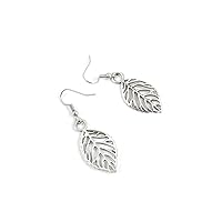 Earrings Antique Silver Tone Fashion Jewelry Making Charms Ear Stud Hooks Suppliers Wholesale YEGY00306 Leaf Leaves