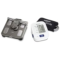 Body Composition Monitor with Scale - 7 Fitness Indicators & 90-Day Memory & Bronze Blood Pressure Monitor, Upper Arm Cuff, Digital Blood Pressure Machine, Stores Up to 14 Readings