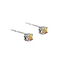 925 Sterling Silver Fire Opal Round Gemstone Stud Earring 925 Hallmarked Jewelry | Gifts For Women And Girls