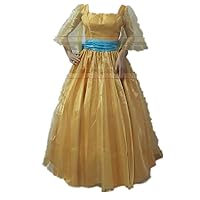 Princess Anastasia Yellow Dress Christmas Party Halloween Uniform Outfit Cosplay Costume