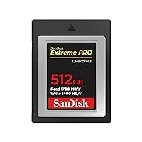 SanDisk Extreme PRO 512GB CFexpress Type-B Memory Card, 1700MB/s Read, 1400MB/s Write