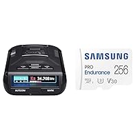 Uniden R3 Extreme Long Range Laser/Radar Detector, Record Shattering Performance & Samsung PRO Endurance 256GB MicroSDXC Memory Card with Adapter for Dash Cam, Body Cam