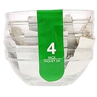 Greenbrier Mini Prep Bowls Pack of 4, 3.5in, Transparent Greenbrier Mini Prep Bowls Pack of 4, 3.5in, Transparent