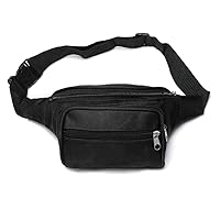 GMOIUJ Fanny Pack with 4-Zipper Pockets, Waist Bag Travel Pocket with Adjustable Belt for Workout Vacation Hiking