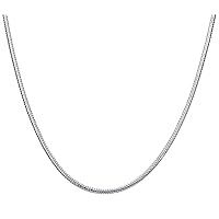 Goldenchen Fashion Jewelry 925 Sterling Silver 3mm Snake Chain Necklace for Men Women (22 Inches)