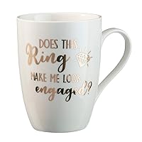 Ring Make Me Look Engaged Coffee Mug, 1 Count (Pack of 1), Cream
