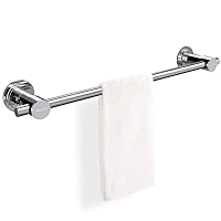 BOPai 24 inch Vacuum Suction Cup Towel Bar,Removeable Shower Mat Rod Shower Door Adhesive Towel Bar Rack,Premium Chrome