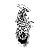 Buddha/Grim Reaper/Skull Temporary Tattoo Stickers Tatoo Men Henna Tatoo Body Art Tattoo Waterproof Temporary Tattoos Sleeves