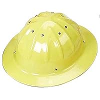ToolUSA Adult Size Aluminum Safety Brim Hat in Yellow with Adjustable Liner: SF-79201