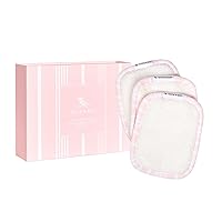 Dock & Bay Reusable Makeup Pads - Face & Skin Cleaner - Ultra Soft, Washable - 3 Pack with Included Wash Bag - (12x10cm) - Peppermint Pink