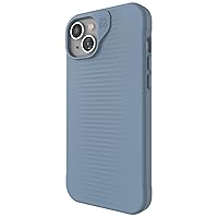 ZAGG Luxe Snap iPhone 15 Plus/ 14 Plus Case - Protective Cell Phone Case, Drop Protection (10ft/3m), Durable Graphene Material, Slim and Lightweight MagSafe Phone Case, Blue