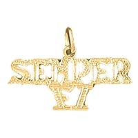 14K Yellow Gold Semper Fi Pendant