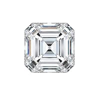 0.06CT to 7CT color D clarity FL asscher cut (her cut) moissanite diamond with certificate pass diamond test lab loose gemstone