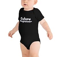 Future Programmer Baby Young Child Oncsie Black