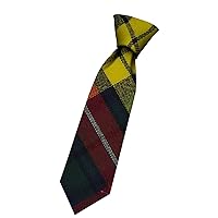 Boys All Wool Tie Woven And Made in Scotland in Buchanan Modern Tartan