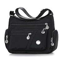 Crossbody Bag for Women Nylon Shoulder Purse Roomy Large Capacity Travel Purse Lightweight Messenger Satchel