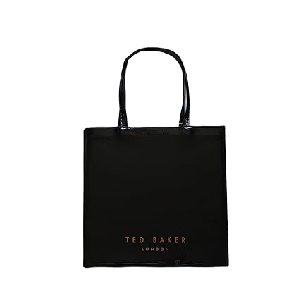 Ted Baker Woman Plain Bow Icon Shopper Bag 'ARACON' Size Small (Black)