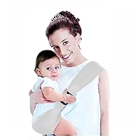 Portable Baby Carrier, Ergonomic Baby Strap one Shoulder Labor-Saving Polyester Baby Half Wrapped Sling with Anti-Slip Particles Soft Baby Straps for Newborn, Infant & Toddler, 4-36 Months (White)