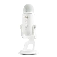 Logitech for Creators Blue Yeti USB Microphone for Gaming, Streaming, Podcasting, Twitch, YouTube, Discord, Recording for PC and Mac, 4 Polar Patterns, Studio Quality Sound, Plug & Play-Whiteout