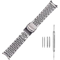 316L Stainless Steel Bead of rice curved end watch band bracelet,20mm watch band fit for omga sea-master 300 watch,22mm Curved End stainles steel watch band fit for SKX 007 watch