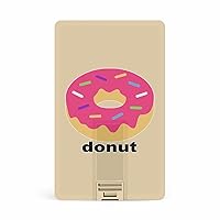 Cartoon Donut USB Flash Drive Credit Card Design Memory Stick U Disk Thumb Business Gift