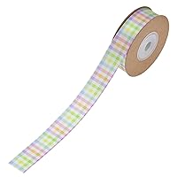 Colorful Fabric Ribbon for Wrapping Lovely Patterned Ribbon Decorative Easter Ribbon for Crafting and Scrapbooking Gift Wrapping Ribbon