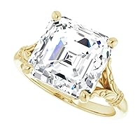 Moissanite Engagement Ring Set, 6 Cttw, Sterling Silver, Sizes 3-12