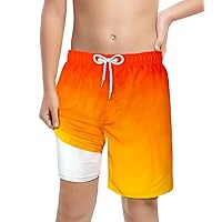 LUCOWEE Boys Swim Trunks Soft Boxers Lined no Chafe Swimsuit Bathing Shorts Sandless Quick Dry UPF 50+ Functional Drawstring