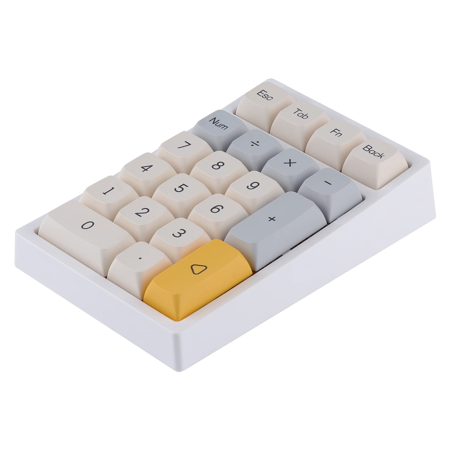 EPOMAKER TH21 21 Keys Hot Swap 2.4Ghz/Bluetooth 5.0/Wired Programmable RGB Mechanical Gaming Numpad with XDA Profile PBT Keycaps for Win/Mac(TH21 Geometry Grey Tri-Mode, Gateron Pro Yellow)