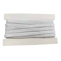 Multicolor Silicone Elastic Gripper Tape-10mm Stretch Non Slip Gripper Elastic for Garment, 5 Yards a Piece (White)