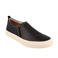 Taos Twin Gore Lux Slip-On Sneakers - Luxe Leather Slip Ons with Curves & Pods Removable Footbed with Arch Support and Metatarsal Support for All Day Comfort and Style