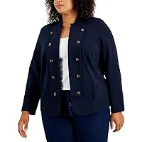 Tommy Hilfiger Women's Plus Size Tommy X Gigi Hadid Open Front Band Jacket
