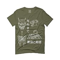 Demon Graphic Traditional Japanese Puma Scorpion Butterfly Tattoo for Men T Shirt