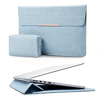 KALIDI 13.3-14 inch Laptop Stand Sleeve Case Faux Suede Leather for 13.3 13.5 13.6 14 inches MacBook Air Pro Retina 13