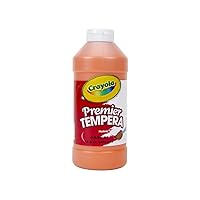 Crayola Premier Tempera Paint For Kids - Orange (16oz), Kids Classroom Supplies, Great For Arts & Crafts, Non Toxic, Easy Squeeze Bottle
