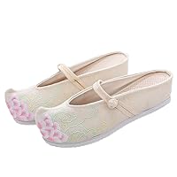 Retro Embroidered Women Jacquard Wedge Slippers Mules Summer Ladies Soft Comfortable Hanfu Sliders Shoes