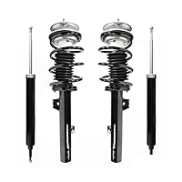 COMPLETESTRUTS - Front Complete Strut Assemblies with Coil Springs and Rear Shock Absorbers Replacement for 2006 BMW 325i - Set of 4