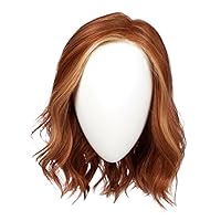Raquel Welch Simmer Elite Layered Shoulder Length Wig With Lightweight Hand-Tied Base, Petite Cap - RL30/27 Rusty Auburn