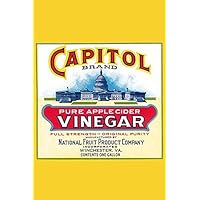 Original label for a pure apple cider vinegar by the National Fruit Product Company sold under the Capitol brand and showing the building of the US Capitol Poster Print by unknown (24 x 36)