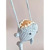 Mini Shark Design Bag DIY Knitting Kit - Animal Crochet Kit | Craft Amigurumi Knit and Crochet Kit DIY Crochet Kit Includes Crochet Yarn, Hook, and Needles