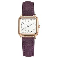 Women Luminous Leather Watch, Casual Ladies Colorful Quartz Analog Watch, Fashion Student Wrist Watch for Wife, Girls and Friends